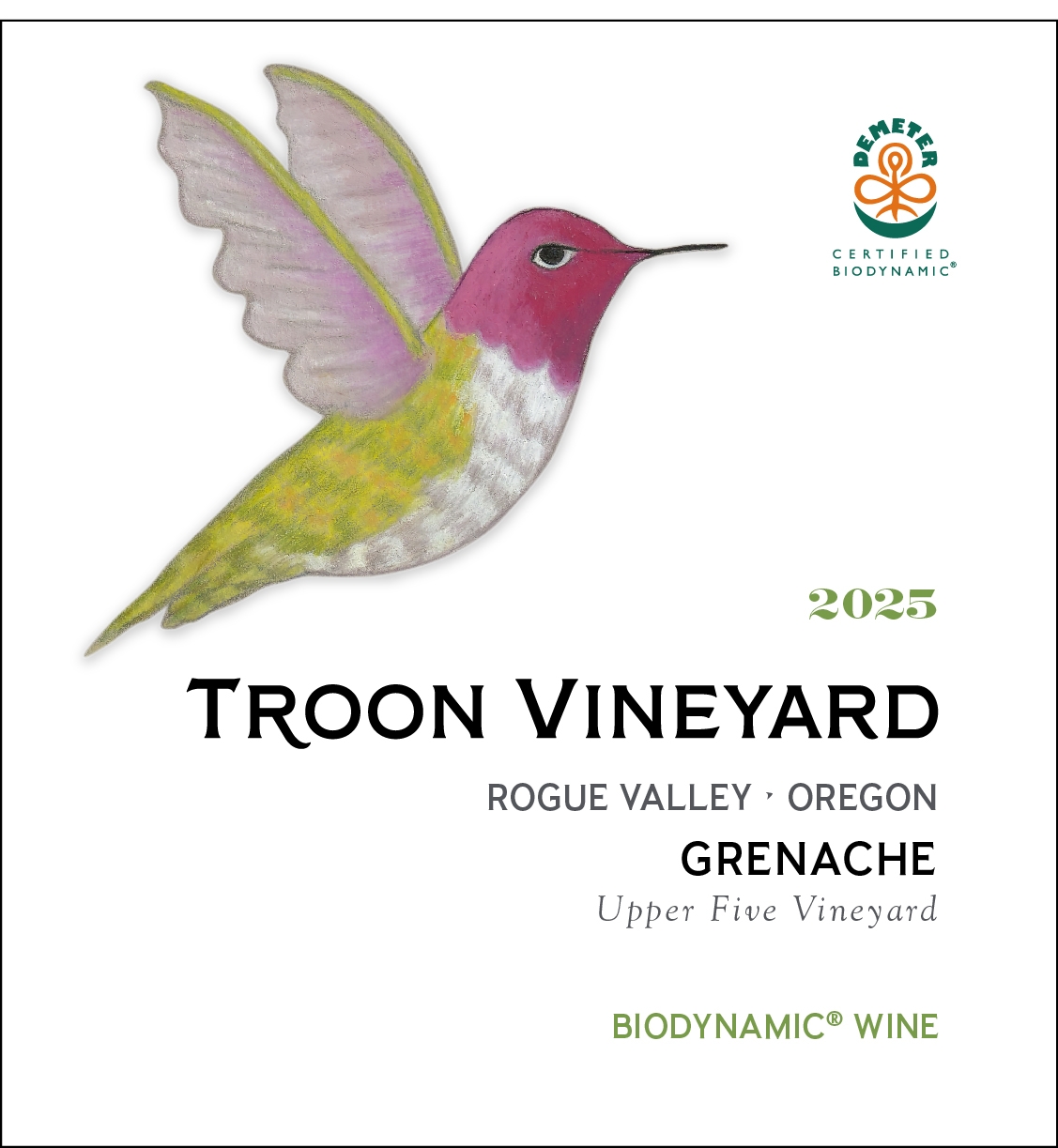 Grenache, Upper Five Vineyard Grenache, Upper Five Vineyard